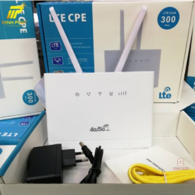 Bộ Phát Wifi 4G CPE RS980 Plus 300Mbps, Kết Nối 32 User, Hỗ Trợ 4 Cổng LAN