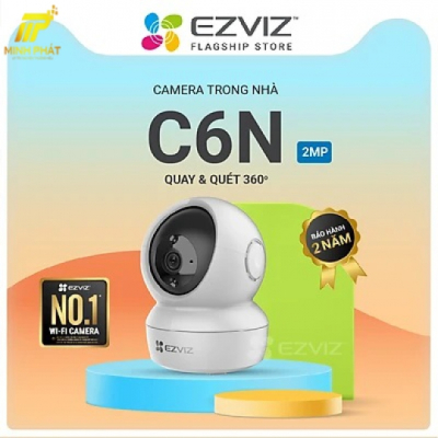 Camera Wifi EZVIZ C6N 1080P Trong Nhà Wireless Không Dây, Hồng Ngoại Ban Đêm 10m, Theo Dõi Thông Minh