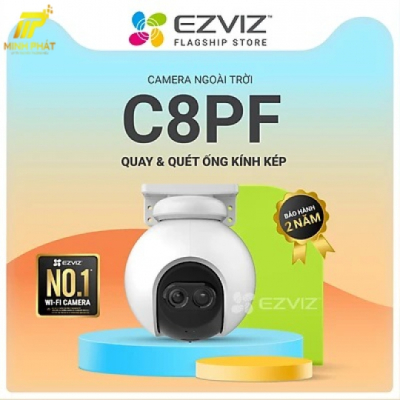 Camera Ngoài Trời EZVIZ C8PF 2MP – Zoom 8X, Xoay 360, Ống Kính Kép