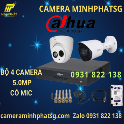 BỘ 4 MẮT 5.0MP CÓ MIC DAHUA