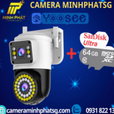 CAMERA IP CAMERA WIFI KHÔNG DÂY CAMERA YOOSEE 2 MẮT XEM 2 MÀN HÌNH CÙNG LÚC 50MPX XOAY 360 ĐỘ XEM ĐÊM CÓ MÀU HỖ TRỢ ĐÀM THOẠI 2 CHIỀU HÀNG CHÍNH HÃNG GIÁ RẺ UY TÍN CHẤT LƯỢNG TỐT